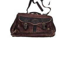 Borsa Santa Fe Land vintage in pelle marrone valigetta da dottore