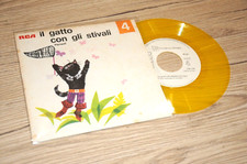 GIOACCHINO ANGELO gatto con gli stivali 4 Perrault novella vinile giallo 45 giri