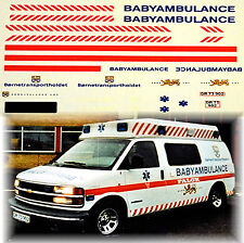 Ford Econoline Ambulanza Per Bambini FALCK 1:87 Adesivo