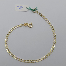 BRACCIALE DA UOMO A MAGLIA GRUMETTA  IN ORO GIALLO 18KT 0,9 GRAMMI (8326)