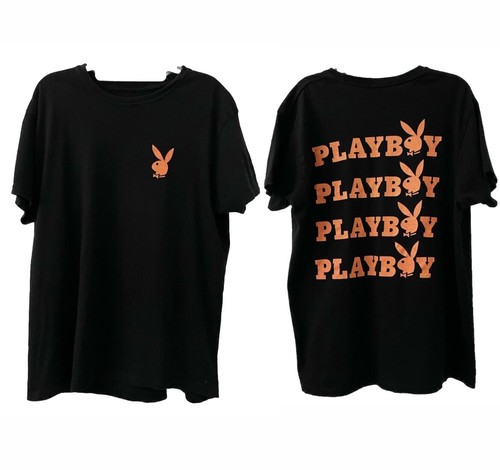 Shirt playboy nera grafica - playboy,