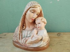 Scultura Busto Madonna Bambino