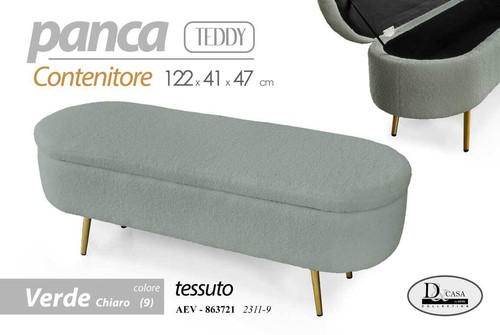 Panca contenitore tessuto - panca,