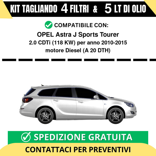 Tagliando per opel astra - per,