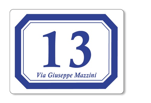 Numero civico stampa
