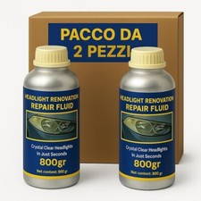 2 Pezzi Rinnova Ripristino Fanali Ricarica 600ml 800g Polimero Liquido fari Auto