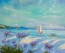 Veliero dipinto olio costa