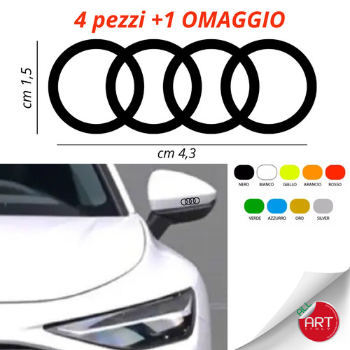 Adesivi audi replica anelli - adesivi,