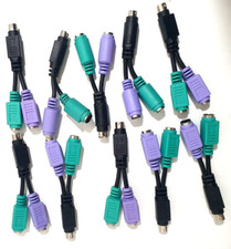 lotto 10 pz adattatore sdoppiatore ps2 to ps2 per mouse e tastiera pc notebook