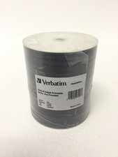 NUOVO Verbatim 97016 DVD-R hub a getto d'inchiostro stampabile bianco 16X - 4,7 Gb, confezione da 100/