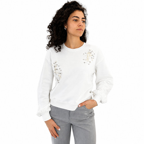 Relish felpa donna bianca - felpa,