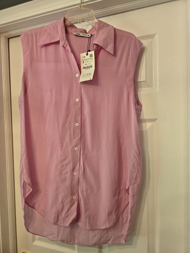 Canotta zara oversize rosa - canotta,