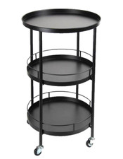 CARRELLO METALLO NERO PORTA