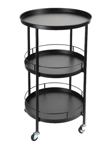 Carrello metallo nero porta - carrello,