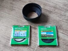 Paraluce in gomma per obiettivi con ghiera da 67mm + 2 filtri UV e POLARIZZATORE