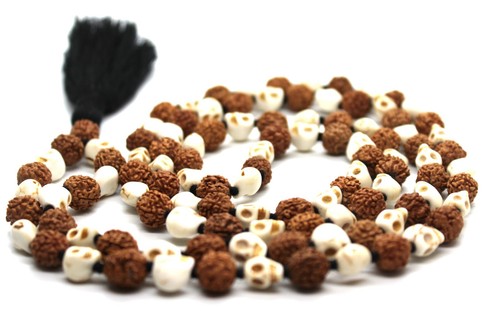 Howlite skull mala kali - skull, mala,