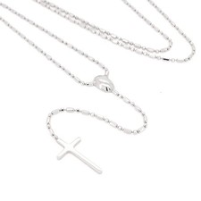 Collana Rosario Oro Bianco 18kt - Oro Rigenerato