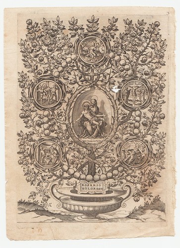 Stampa antica rosario pietà - stampa,