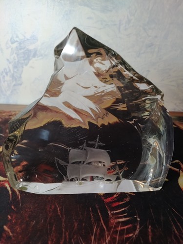 Vintage lake paperweight - vintage,