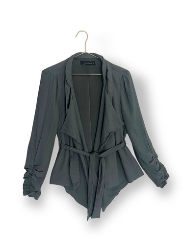 Zara giacca drappeggio grigio - zara,