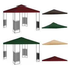 Copertura parasole 10'x10' gazebo baldacchino ricambio 1/2 livello patio esterno UV30