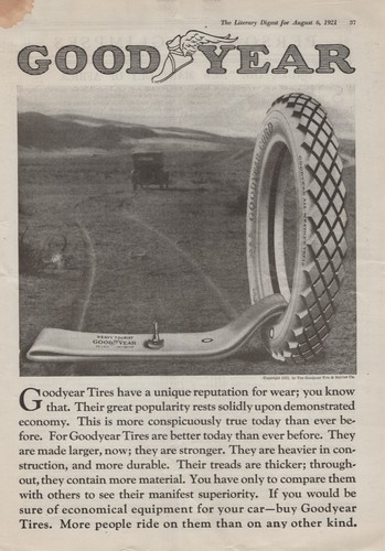 1921 goodyear ruote pneumatici - goodyear,