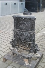 Stufa in ghisa stufa a cannone camino Corneau Deville stufa barocca Godin