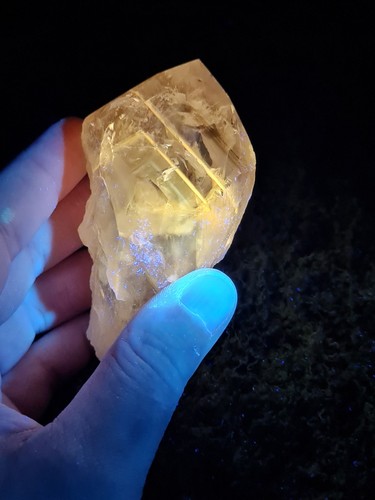Powellite amethyst rough - powellite,