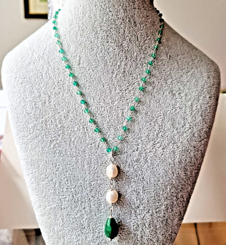 Collana rosario argento - a, in