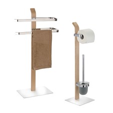 ACCESSORI BAGNO PIANTANA PORTA SALVIETTE ASCIUGAMANI E/O SCOPINO ROTOLO ESSENZA