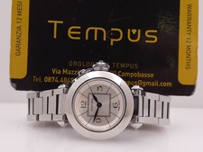 CARTIER PASHA MISS PASHA LADY 2973 SILVER DIAL ACCIAIO ANNI '2000s OROLOGIO