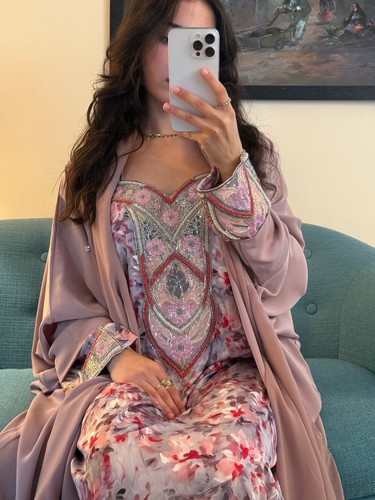 Maxi abito donna con - , perline