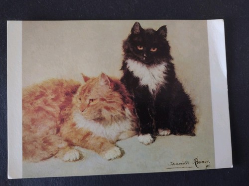 Art cat postcard artist - art,