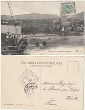 SORRENTO - NAPOLI - APPRODO DEL PIROSCAFO - VIAGG. 1909 -52441-