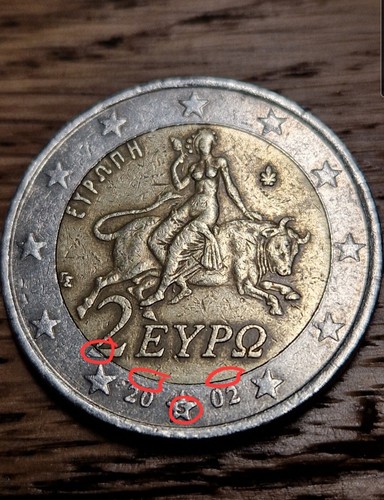 Moneta rara euro 2002 grecia - 2002,