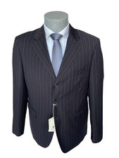 Giacca uomo NAVIGARE, taglia 52 DROP 6 marrone gessata, sconto 70%. 