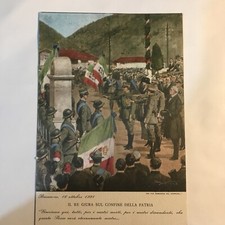 Cartoncino Re Vittorio Emanuele III- WW1-Savoia- UMI-monarchia,Regno D’Italia