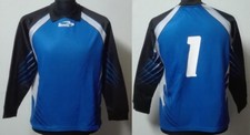 MAGLIA PORTIERE BIEMME AZZURRO GRIGIO NERO TG.XS  GOMITI IMBOTTITI NUMERO  1