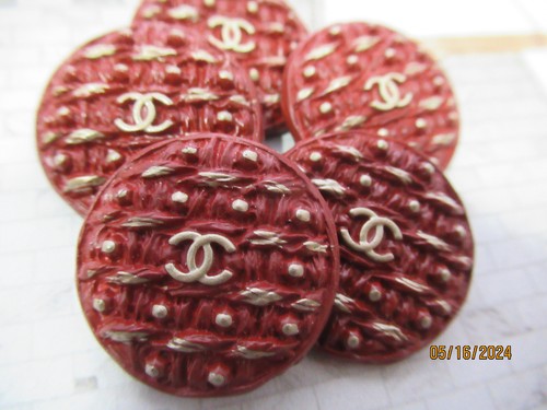 Chanel blood red gold tone - 4,