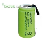 BATTERIA RICARICABILE NI-MH SC 1,2V 3300mAh 22x42mm A SALDARE AP3300SCHV1P