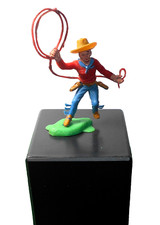 SOLDATINI NARDI 1° SERIE COWBOY CON LAZO E CAMICIA ROSSA 6,5 CM 