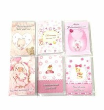 z Set 36 Pezzi Biglietti Auguri Nascita Bimba Bambina Fantasie Assortite hmj