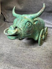 Antico carro buoi giocattolo imitazione dinastia Xia A con ruote牛车