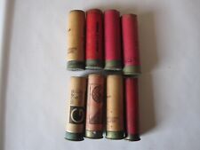Vecchie cartucce da caccia vintage in cartone vuote calibro 16 set 8 pezzi