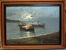 ANTICO GRANDE QUADRO OLIO TELA