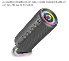 Altoparlante Bluetooth Luce Scatola Musicale Cassa Basso potente 