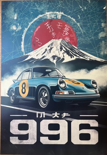 Pollux fuji porsche poster - fuji,