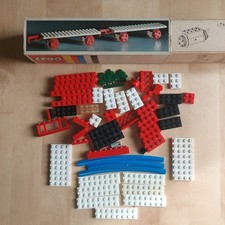 Lotto LEGO System anni 60 Mix pezzi City + Rotaie Set 151 + Scatola Set 152