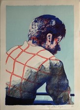Liberio Reggiani litografia Figura  62x46 firmata numerata 31/99 anno 1973