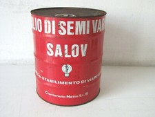 TANICA DI LATTA OLIO DI SEMI VARI SALOV - VIAREGGIO LU-ANNI 60 DA COLLEZIONE